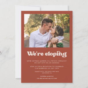 Nous sommes en train d'échapper à un faire-part en