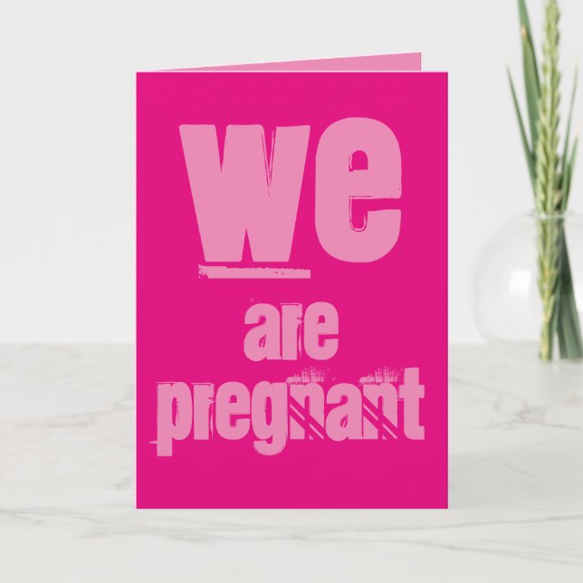 Nous sommes enceinte, Carte de voeux (Devant)