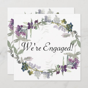 Nous sommes Engaged Watercolor Fleurs sauvages Lav