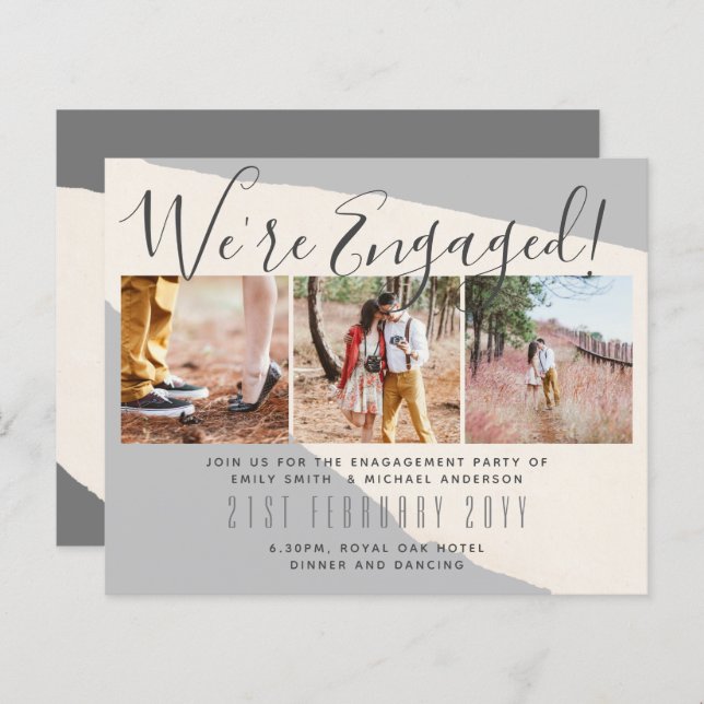 Nous sommes engagés ! Moderne Photo Collage Invita (Devant / Derrière)
