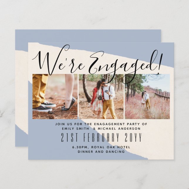 Nous sommes engagés ! Moderne Photo Collage Invita (Devant / Derrière)