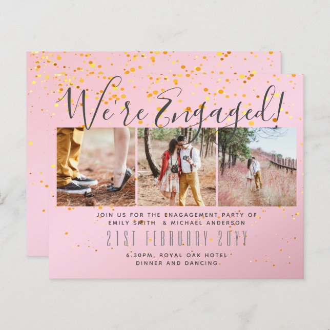 Nous sommes engagés ! Moderne Photo Collage Invita (Devant / Derrière)