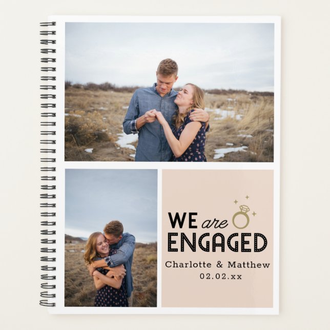 Nous Sommes Engagés Photo Collage Mariage (Devant)