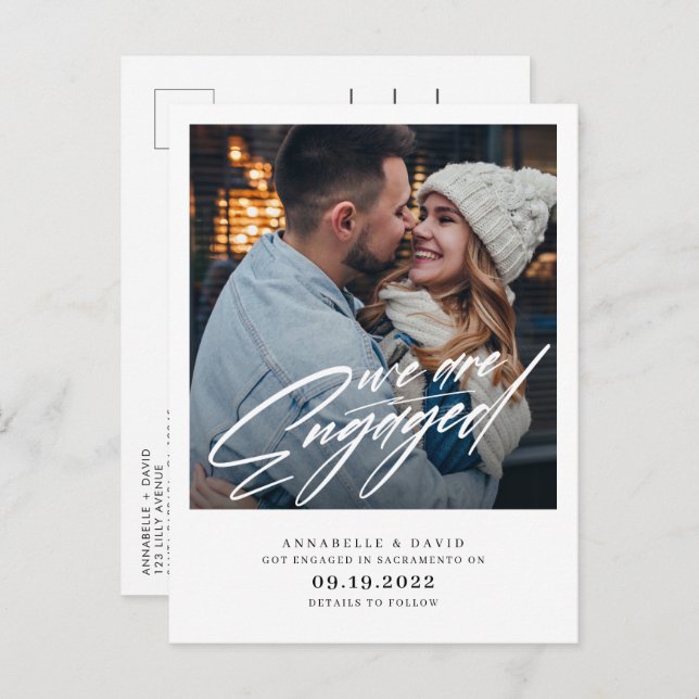 Nous sommes fiancés Carte de postale d'annonce pho (Devant / Derrière)