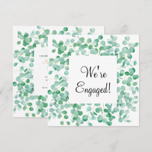 Nous sommes fiancés Élégant Eucalyptus Vert Pêche