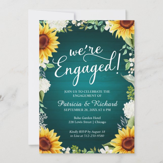 Nous sommes fiancés Invitation de fête de fiançail (Devant)