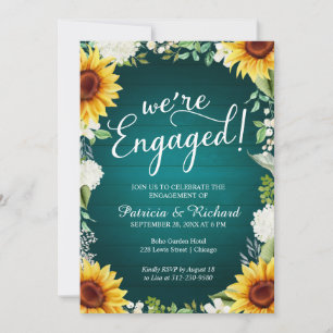 Nous sommes fiancés Invitation de fête de fiançail