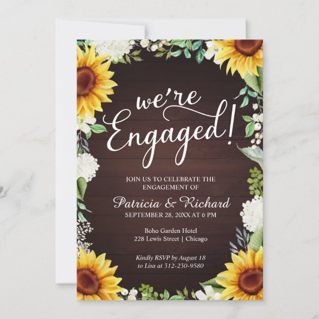 Nous sommes fiancés Invitation de fête de fiançail (Devant)
