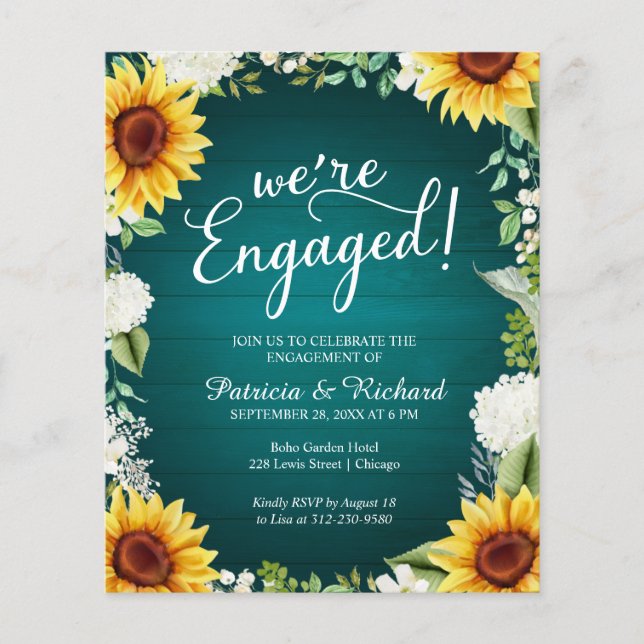 Nous sommes fiancés Invitation de fête de fiançail (Devant)
