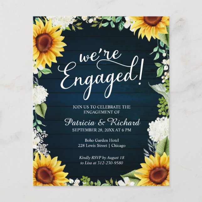 Nous sommes fiancés Invitation de fête de fiançail (Devant)