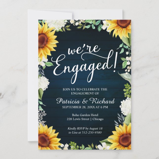 Nous sommes fiancés Invitation de fête de fiançail (Devant)