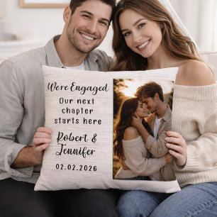 Nous sommes fiancés Oreiller de jet personnalisé a