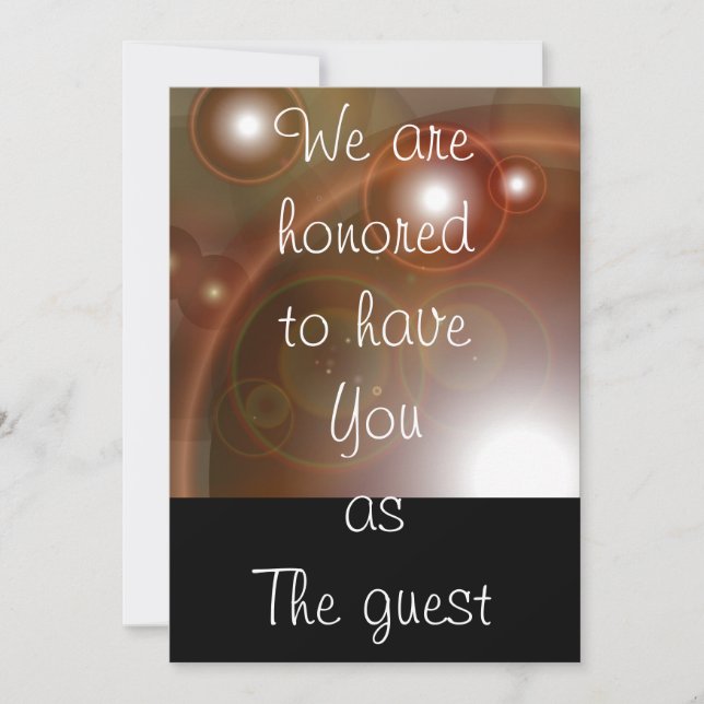Nous sommes honorés de vous avoir comme invité (Devant)