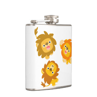 "Nous sommes ici ! !" Joli flacon de hanche Lions