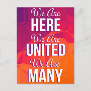 Nous Sommes Ici United Many Protest Carte Postale