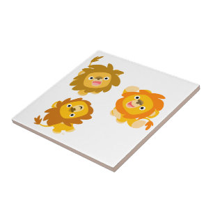 "Nous sommes là !!" Carreaux de lions de dessin an