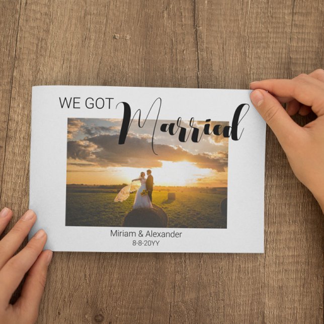 Nous sommes mariés Mariage Carte postale (Créateur téléchargé)