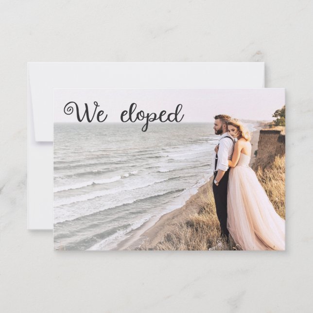 Nous sommes partis en elopement moderne minimalist (Devant)