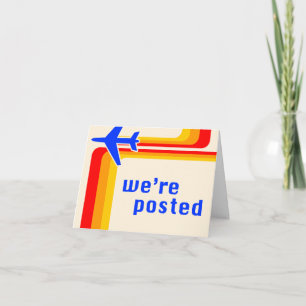 nous sommes postés faire-part : avion rétro