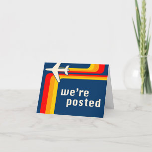 nous sommes postés faire-part : avion rétro