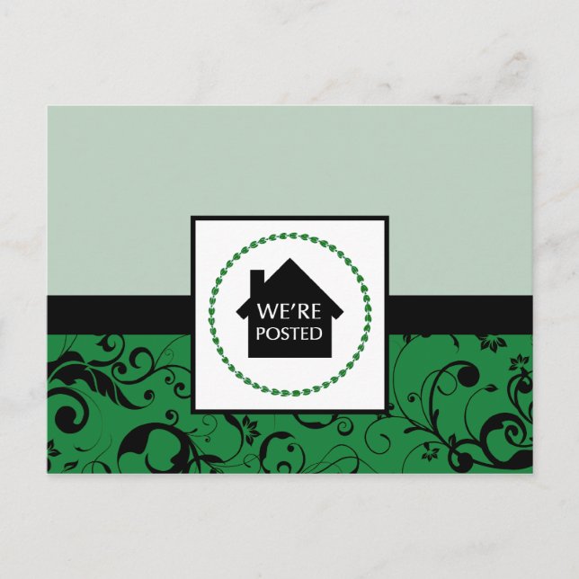 nous sommes postés faire-part : damask professionn (Devant)