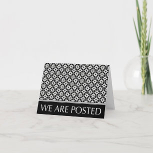 nous sommes postés faire-part : motif vintage