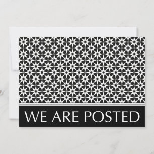 nous sommes postés faire-part : motif vintage