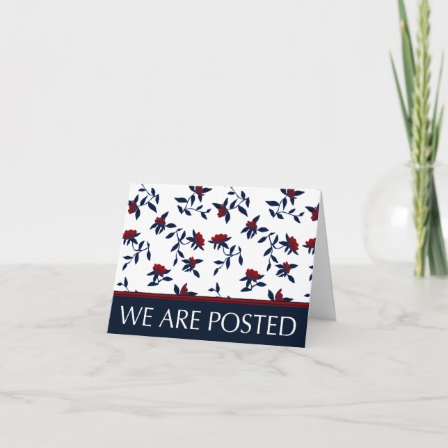 nous sommes postés faire-part : vintage floral (Devant)