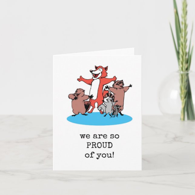 Nous sommes si fiers de vous, Félicitations, Carte (Devant)