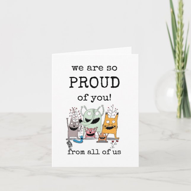 Nous sommes si fiers de vous, Félicitations, Carte (Devant)