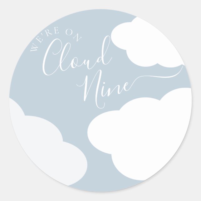 Nous sommes sur Cloud Neuf Sticker rond (Devant)