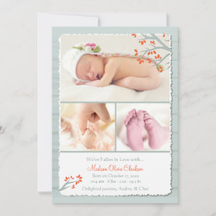 Nous sommes tombés dans l'amour Faire-part de nais