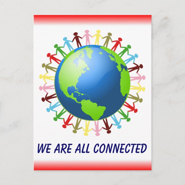 Nous sommes tous connectés carte postale (Devant)