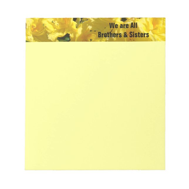 Nous sommes tous frères et soeurs Bloc-notes perso (Devant)