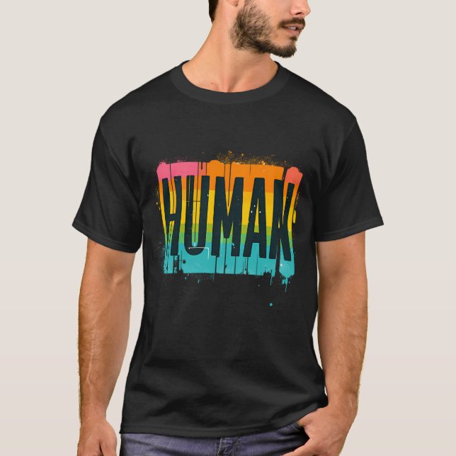 Nous Sommes Tous Humains Lgbt T-Shirt (Devant)