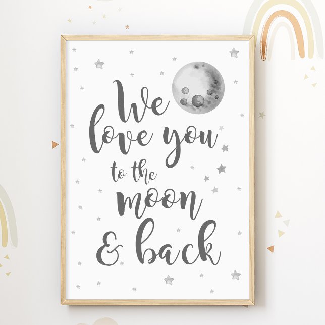 Nous t'aimons jusqu'à la lune et retour Affiche de (Créateur téléchargé)