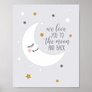 Nous t'aimons jusqu'à la lune et retour décoration
