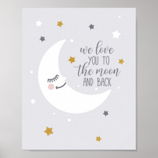 Nous t'aimons jusqu'à la lune et retour décoration