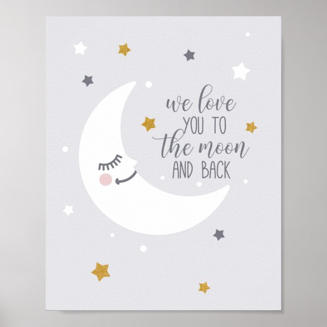 Nous t'aimons jusqu'à la lune et retour décoration (Devant)
