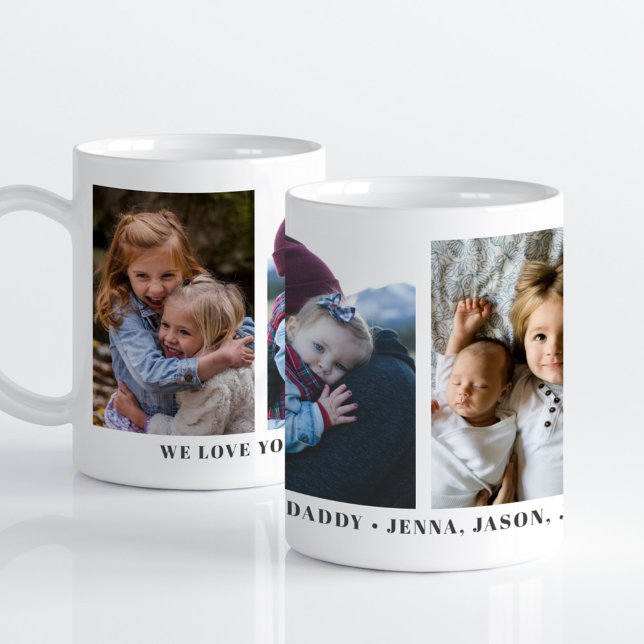 Nous t'aimons Papa Mug Personnalisé Personnalisé (Créateur téléchargé)