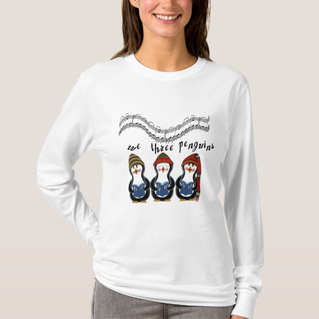 Nous trois pingouins T-shirts et cadeaux de vacanc (Devant)