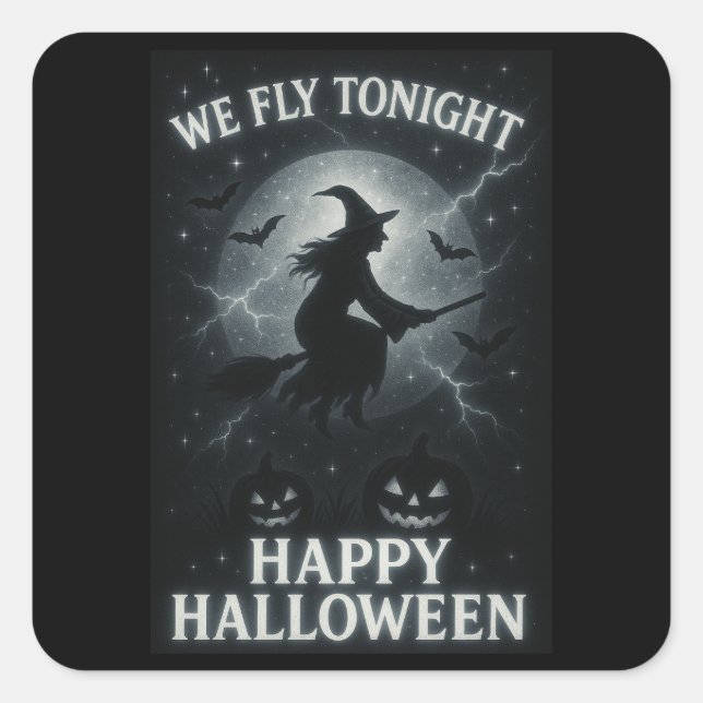 Nous Volons Ce Soir Stickers Platine/Halloween Noi (Devant)