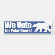 Nous Votons Pour Un Sticker Pour Ours Polaires