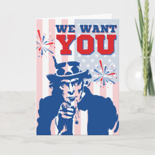 Nous voulons vous amusant 4 Juillet Carte