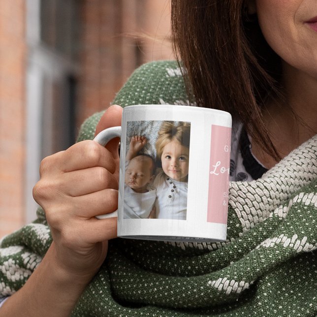 Nous vous aimons | 2 Collage photo | Tasse à café (Créateur téléchargé)