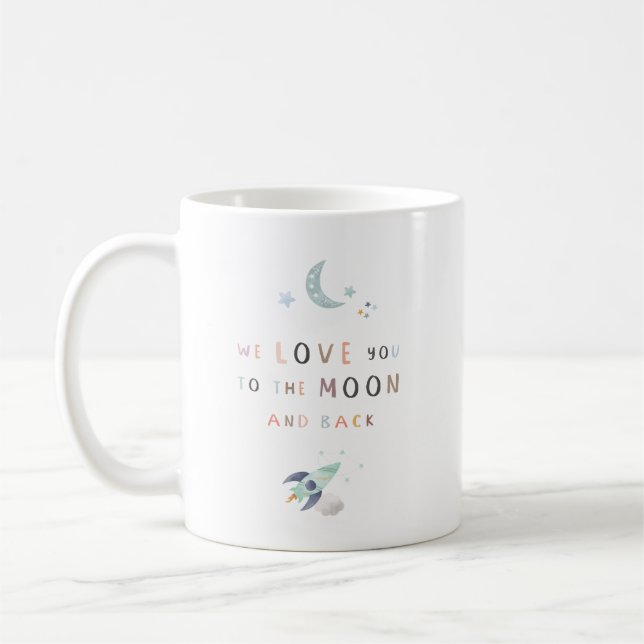 Nous Vous Aimons À La Lune Et À La Mug De Retour (Gauche)