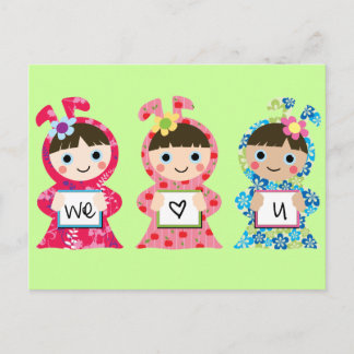 nous vous aimons Carte postale