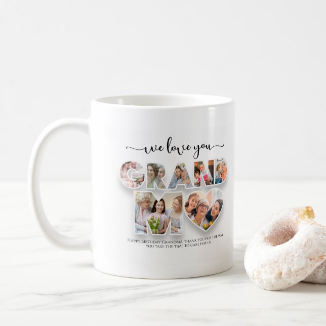Nous Vous Aimons Grand-Mère Photo Mug (Avec donut)