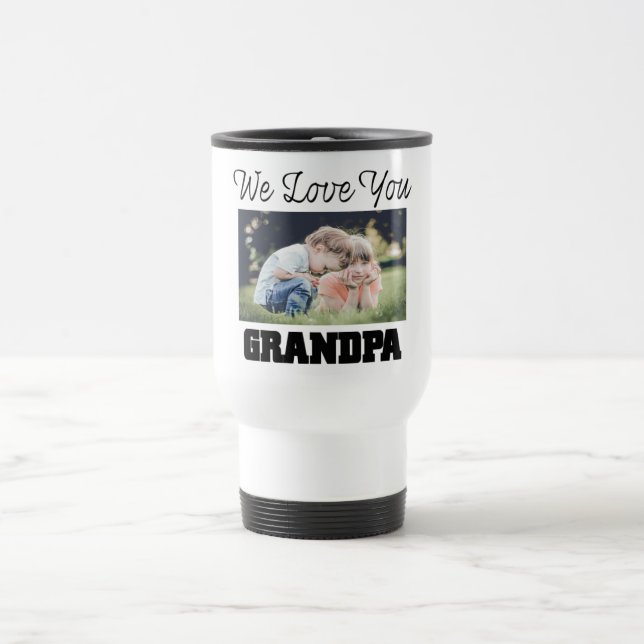 Nous Vous Aimons Grand-Père Voyage Mug (Centre)