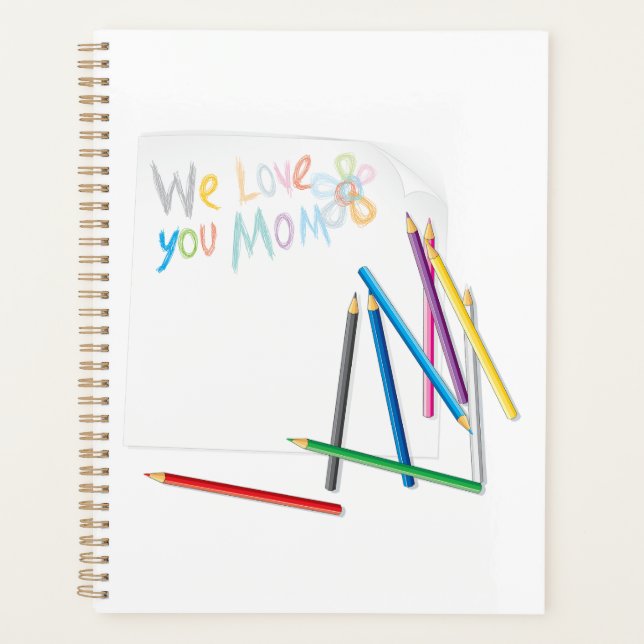 Nous vous aimons Maman Dessin à la Craie (Devant)